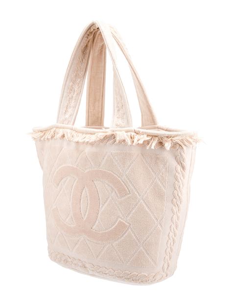 chanel terry cloth beach tote|Chanel Terry Cloth Bag .